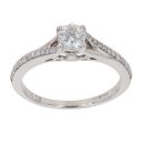 18ct White Gold 0.64ct Brilliant Cut Diamond Solitaire Ring
