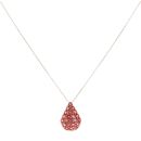 9ct Yellow Gold Red Spinel Pendant and Chain 18"