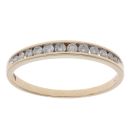 9ct Yellow Gold 0.25ct Brilliant Cut Diamond Half Eternity Ring