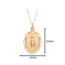 18ct Yellow Gold on Sterling Silver Madonna Filigree Pendant Necklace