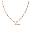 9ct Rose Gold Albert T-bar Chain 18"