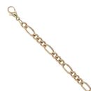 9ct Yellow Gold Figaro Bracelet 7"