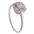 9ct White Gold 0.33ct Brilliant Cut Diamond Cluster Ring