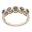 9ct Yellow Gold Cat's Eye Five Stone Ring