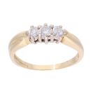 18ct Yellow Gold 0.30ct Diamond Trilogy Ring