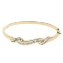 9ct Yellow Gold 0.65ct Brilliant Cut Diamond Bangle