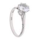 9ct White Gold Cubic Zirconia Single Stone Ring