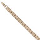 9ct Yellow Gold Watch Strap Style Bracelet 7.5"