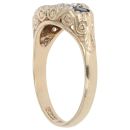 9ct Yellow Gold Sapphire and 0.04ct Diamond Ring