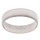 9ct White Gold Milligrain 4.9mm Wedding Band