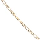 9ct Yellow Gold Diamond Cut Figaro Chain 24"