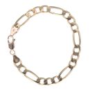 9ct Yellow Gold Figaro Bracelet 8.5"