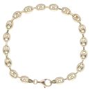 14ct Yellow Gold Button Bracelet 8.5"