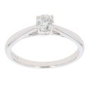 9ct White Gold 0.33ct Brilliant Cut Diamond Solitaire Ring