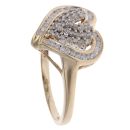9ct Yellow Gold 0.30ct Brilliant Cut Diamond Heart Cluster Ring