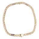 9ct Yellow And White Gold Figaro Bracelet 8.5"