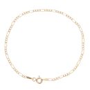 9ct Yellow Gold Figaro Bracelet 7"