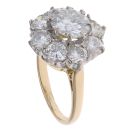 18ct Yellow Gold 3.75ct Brilliant Cut Diamond Cluster Ring