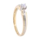 18ct Yellow and White Gold 0.15ct Diamond Solitaire Ring
