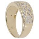 9ct Yellow Gold 0.05ct Diamond Celtic Ring