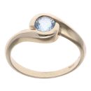 9ct Yellow Gold Aquamarine Single Stone Ring
