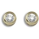 18 Carat Yellow Gold 10pts Rubover Earrings