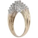 9ct Yellow Gold 1.00ct Brilliant Cut Diamond Cluster Ring