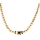 14ct Yellow Gold Monaco Loop Plain Lock Chain 20"