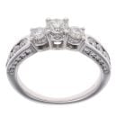 18ct White Gold Trilogy 1.00ct Diamond Ring