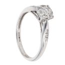 9ct White Gold 0.25ct Diamond Cluster Ring