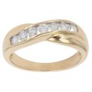 18ct Yellow Gold 0.50ct Brilliant Cut Diamond Crossover Ring