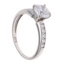 9ct White Gold Cubic Zirconia Solitaire Ring