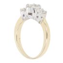 14ct Yellow Gold 1.15ct Oval Cut Diamond Trilogy Ring