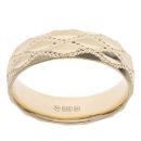 14ct Yellow Gold Harlequin Design 6mm Wedding Band