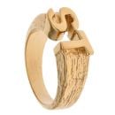 9ct Yellow Gold Personalised Initial Bark Effect Ring