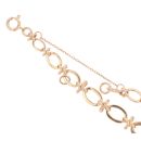 9ct Yellow Gold Knot Bracelet With Safety Chain 8"