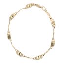 9ct Yellow Gold Aquamarine Bracelet 7"