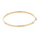 9ct Yellow and White Plain Screw Bangle