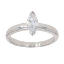 9ct White Gold Cubic Zirconia Single Stone Ring