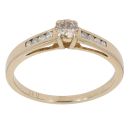 9ct Yellow Gold 0.33ct Brilliant Cut Diamond Solitaire Ring