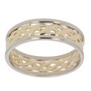 9ct Yellow and White Gold Celtic Band 6.8mm