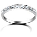 9 Carat White Gold 31pts Half Eternity Diamond Ring