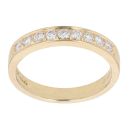 18ct Yellow Gold 0.25ct Diamond Half Eternity Ring