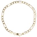 9ct Yellow Gold Figaro Bracelet 7"