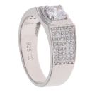 Silver Cubic Zirconia Signet Ring