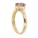 18ct Yellow Gold Amethyst Single Stone Ring