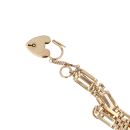 9ct Yellow Gold Gate Heart Bracelet 7"
