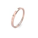 18ct Rose Gold 2mm Soft Chamfered Edge Wedding Band