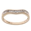 9ct Yellow Gold 0.25ct Brilliant Cut Diamond Wishbone Ring