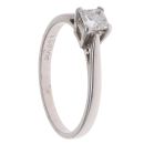 18ct White Gold 0.33ct Princess Cut Diamond Solitaire Ring